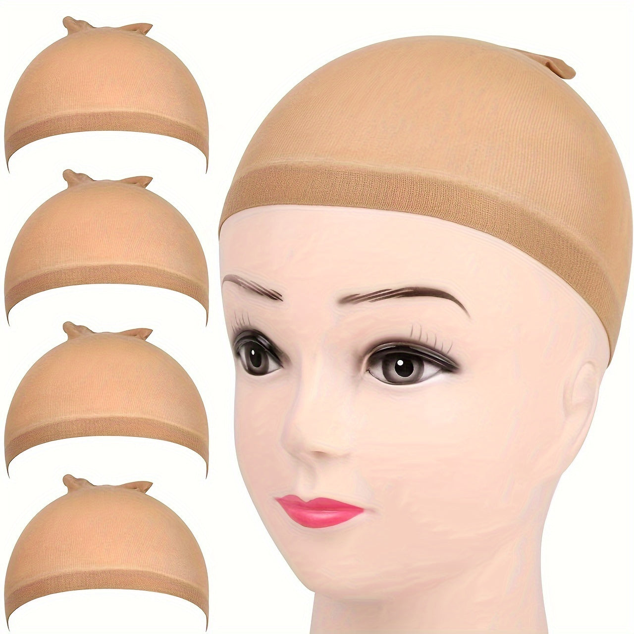 2pcs Stretchy Wig Cap Breathable Hair Accessories for Men and Women