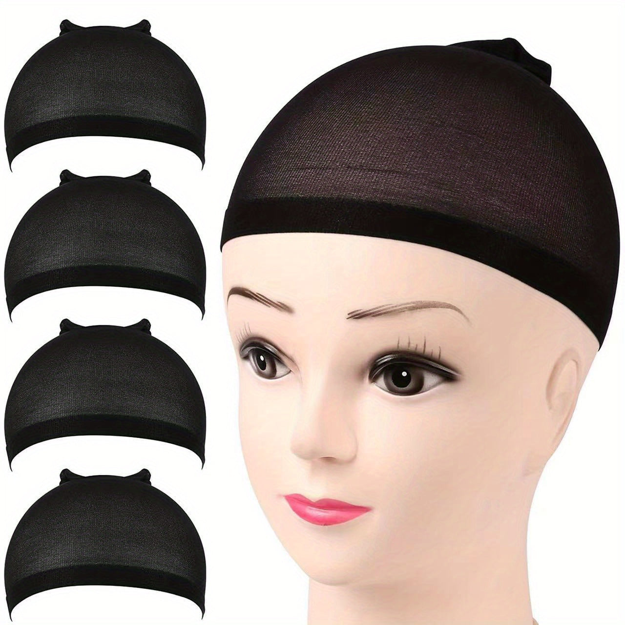 2pcs Stretchy Wig Cap Breathable Hair Accessories for Men and Women