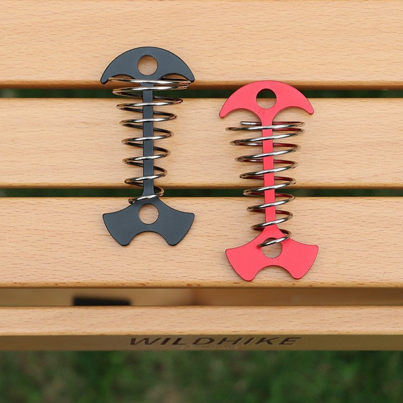 4pcs Fishbone Spring Ground Nails Tent Stakes For Outdoor Camping