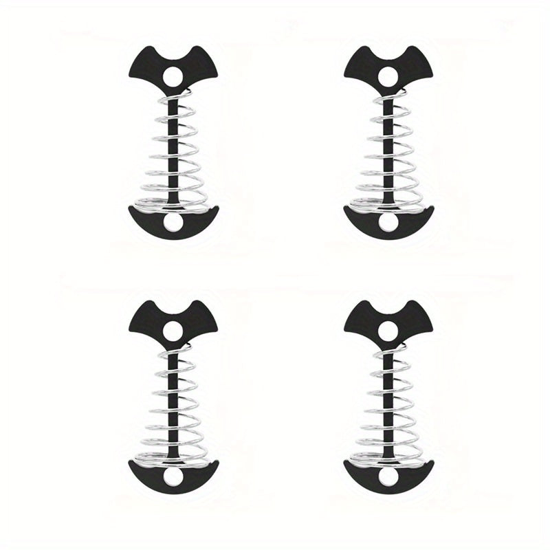 4pcs Fishbone Spring Ground Nails Tent Stakes For Outdoor Camping