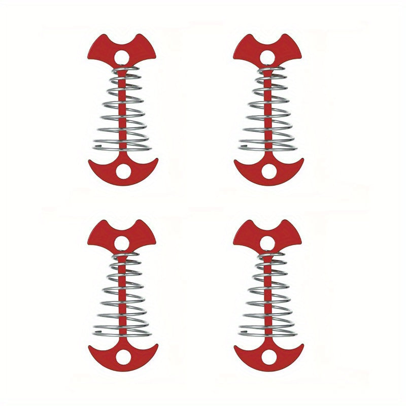 4pcs Fishbone Spring Ground Nails Tent Stakes For Outdoor Camping