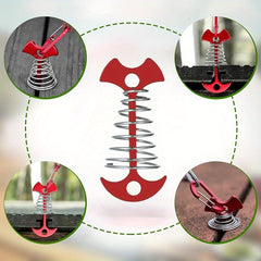4pcs Fishbone Spring Ground Nails Tent Stakes For Outdoor Camping