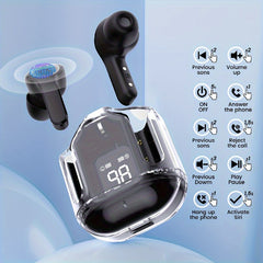 Coverless Wireless V5 3 TWS Earbuds Digital Display Low Latency Auto On