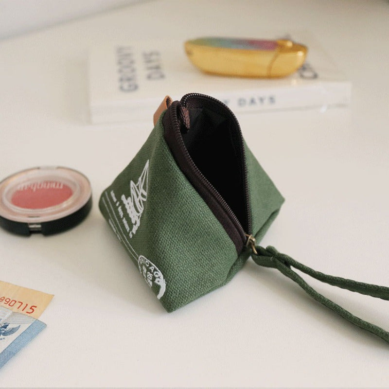 Retro Canvas Coin Bag Key Bag Mini Zero Wallet