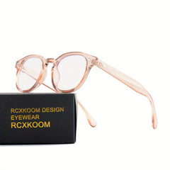 Vintage Round Light Block Glasses Unisex Clear Lens Round Frames