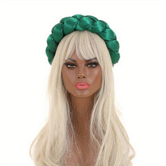 Satin Braided Big Headband Elastic Hair Band