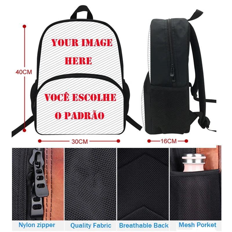 16INCH Bull Terrier Dog Print Backpack School Bag For Teenage Boys&Girls