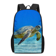 Sea Turtle 3D Print Backpack Shoulder School Bag Travel Bag Boys Girls Book Bag