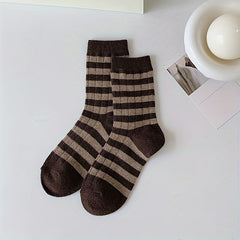 Colorblock Stripe Print Socks Women's Stockings & Hosiery