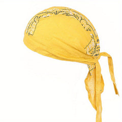 Paisley Print Turban Cap Ramadan Head Wrap Bandana Casual Lace Up Hijab Hat