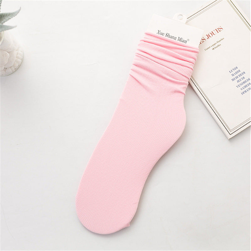 Summer Thin Casual Pile Socks for Women