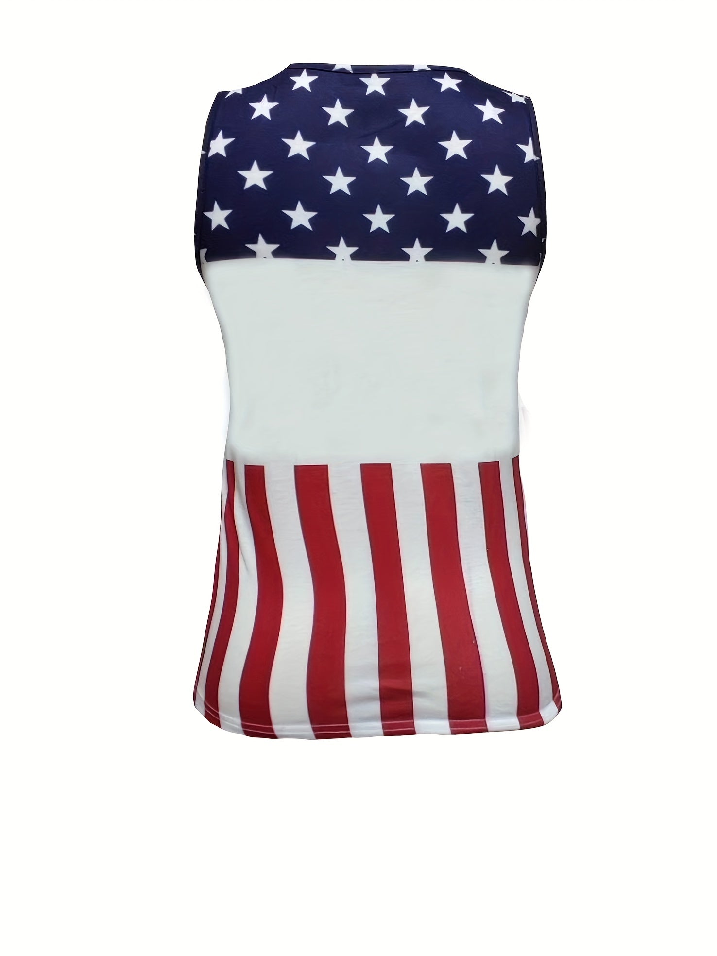 Plus Size Independence Tank Top Womens Plus Flag Print Criss Cross V Neck