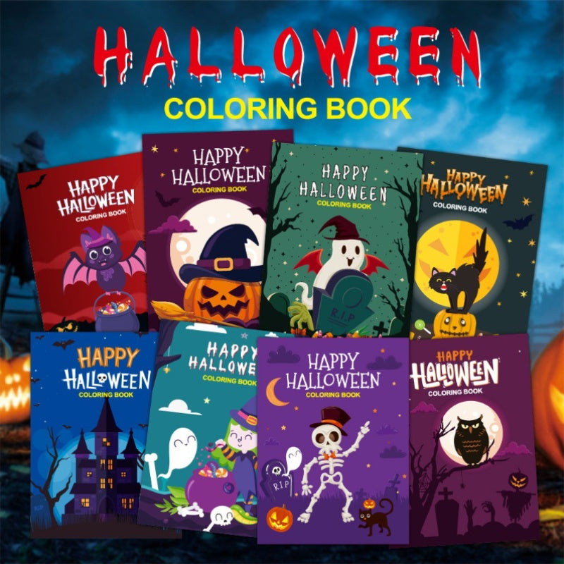 Halloween Coloring Book for Kids Spooky Castle & Pumpkin