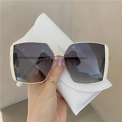 Large Square Sunglasses For Women Men Casual Anti Glare Glasses UV400