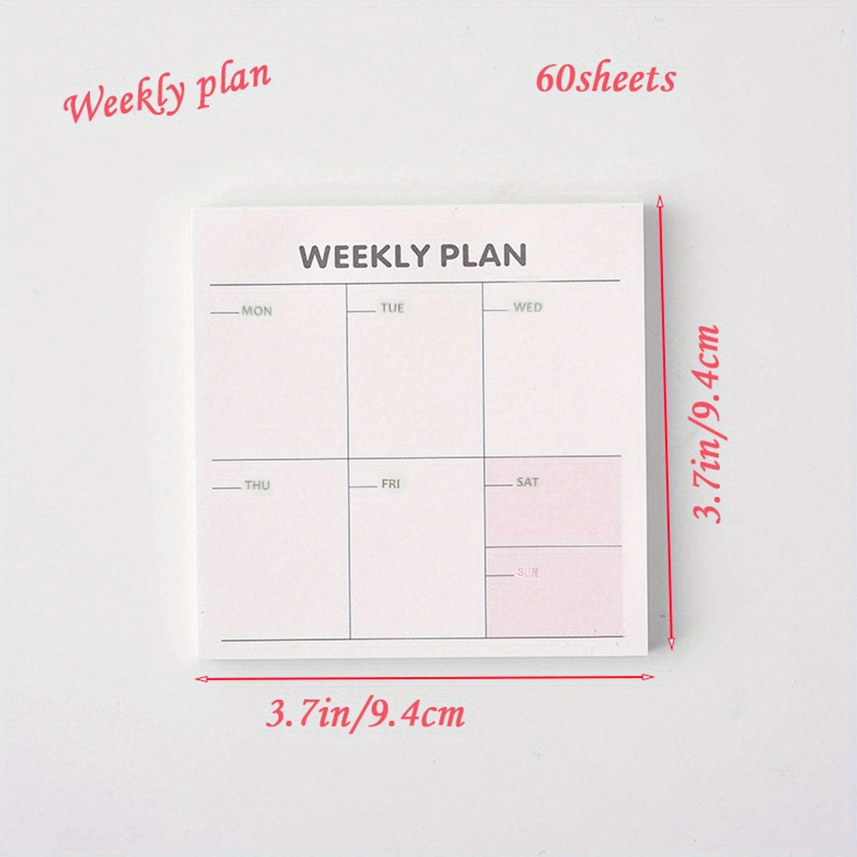 Small Fresh Planner Tearable Memo Pad 60 Pages