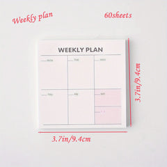 Small Fresh Planner Tearable Memo Pad 60 Pages