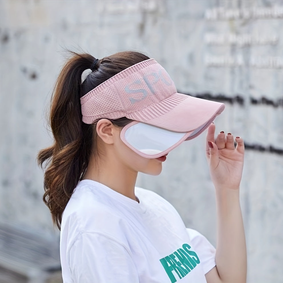Adjustable Brim Visor Hat Knitted Sport Sun Hat Casual Golf Baseball Cap