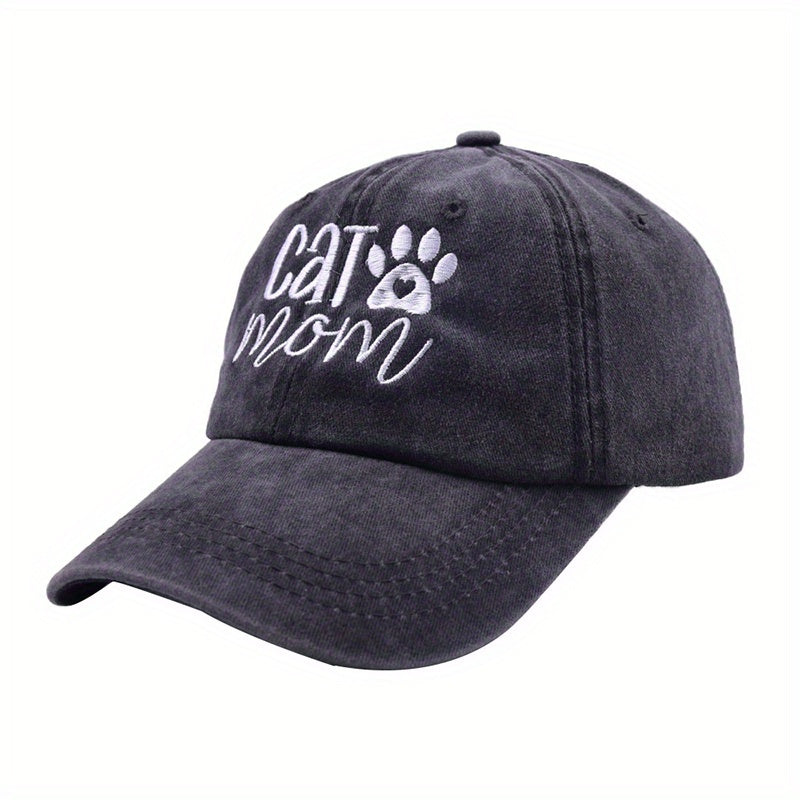 Embroidery Baseball Cap Cartoon Pet Washed Distressed Mom Dad Hats