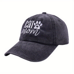 Embroidery Baseball Cap Cartoon Pet Washed Distressed Mom Dad Hats