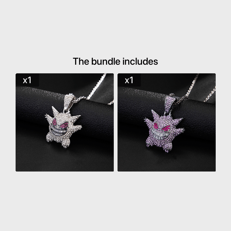 Men's Cartoon Monster Hip Hop Sweater Chain Pendant