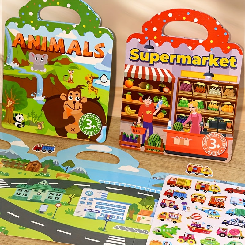 Jelly Sticker Book DIY Cartoon Stickers Vibrant Color