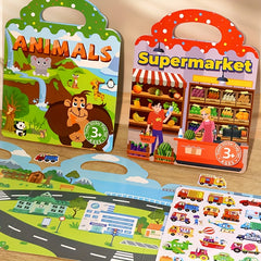 Jelly Sticker Book DIY Cartoon Stickers Vibrant Color