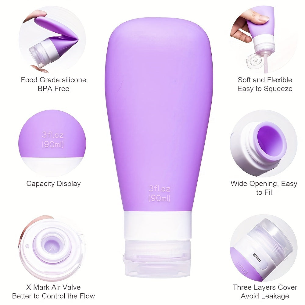 20 Pcs Leak Proof Silicone Travel Bottles Set - TSA Approved Toiletry Containers