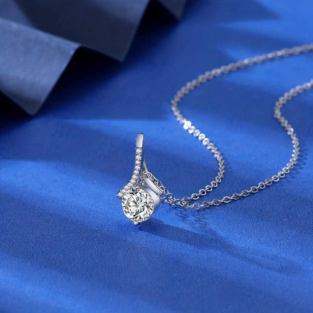 Water Drop Necklace With Lettered Present Card & Zircon Mother's Gift