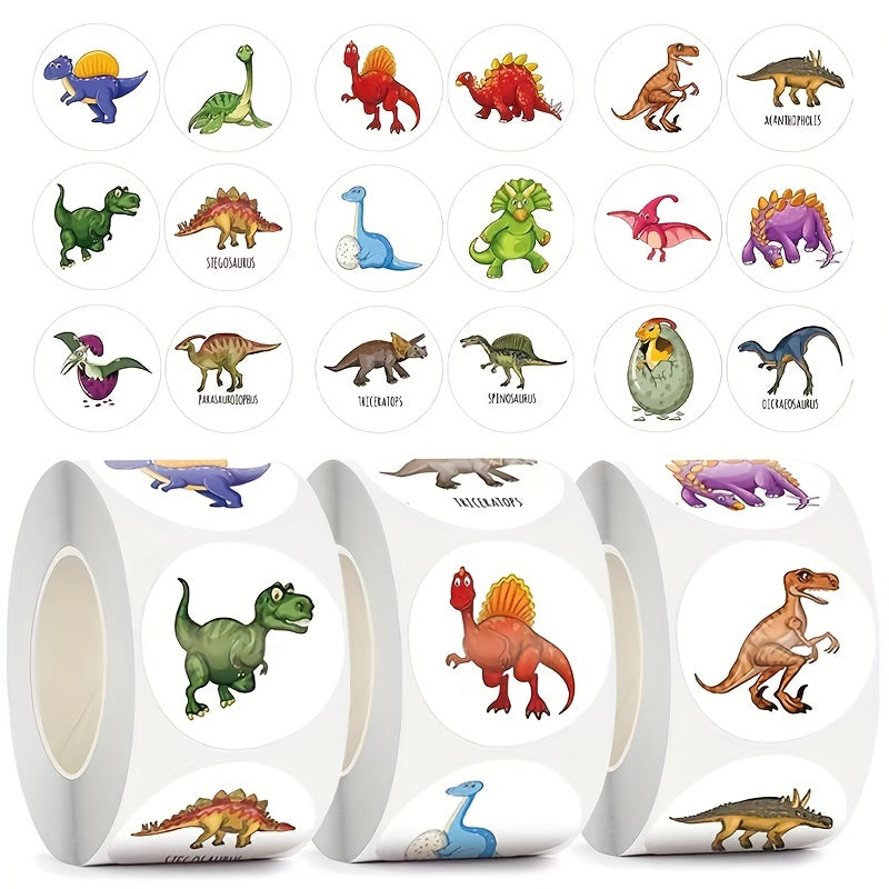 500pcs Dinosaur Thank You Stickers DIY Sealing Labels