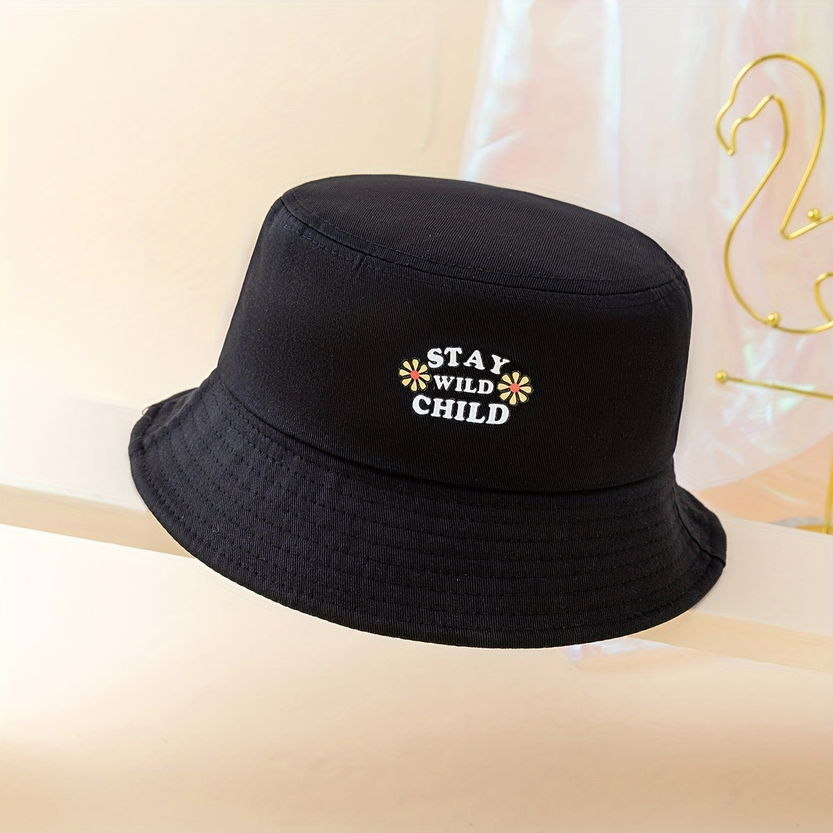 Women's Printed Bucket Hat Cotton Basin Hat Breathable Fisherman Cap