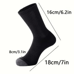 Men's Casual Sports Crew Socks 12 Pairs Gray