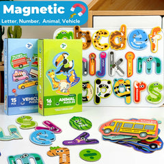 Magnetic Puzzles Animals Transportation Halloween Designs