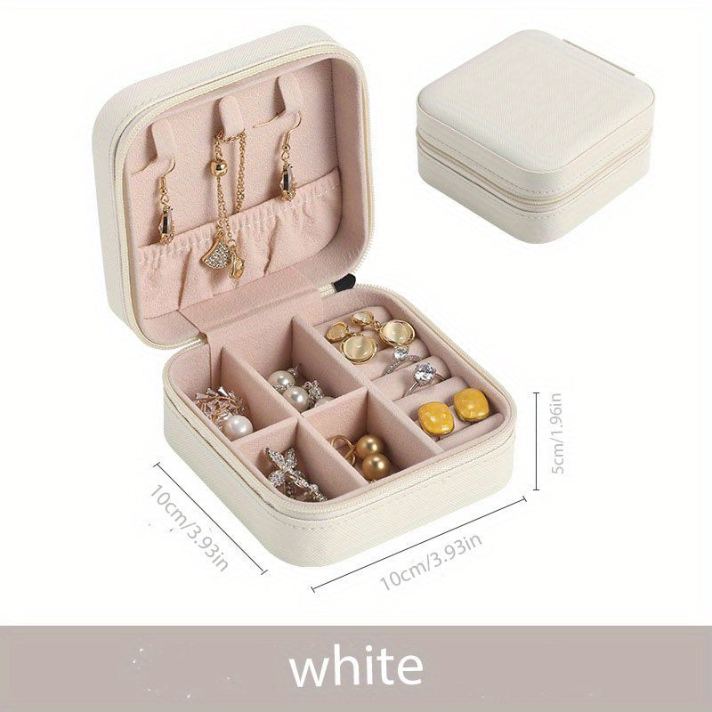 Portable Jewelry Storage Box 5 Grids - Mother's Gift Organizer Case