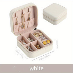 Portable Jewelry Storage Box 5 Grids - Mother's Gift Organizer Case