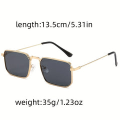 Square Metal Frame Sunglasses Mod Anti Glare UV400