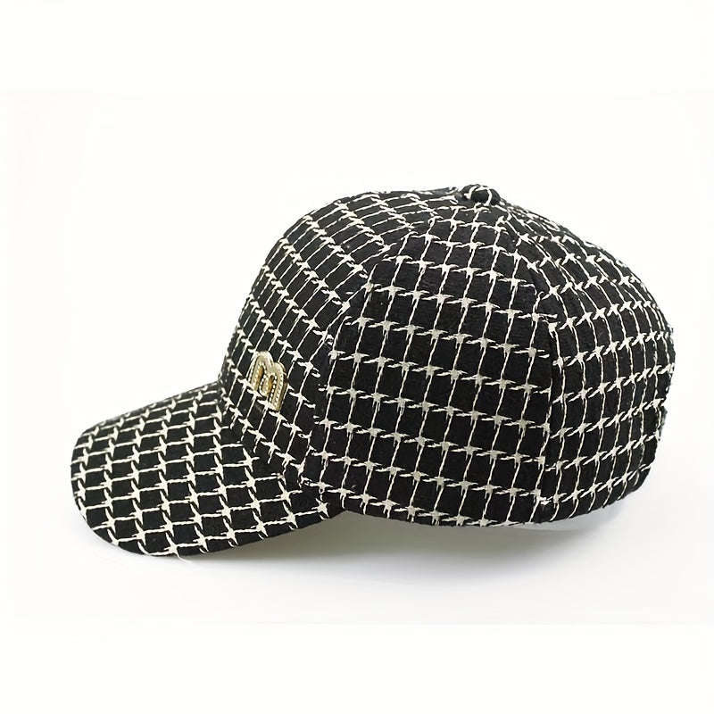 Plaid Pattern Sun Hat Classic Baseball Cap Lightweight Dad Hats For Women