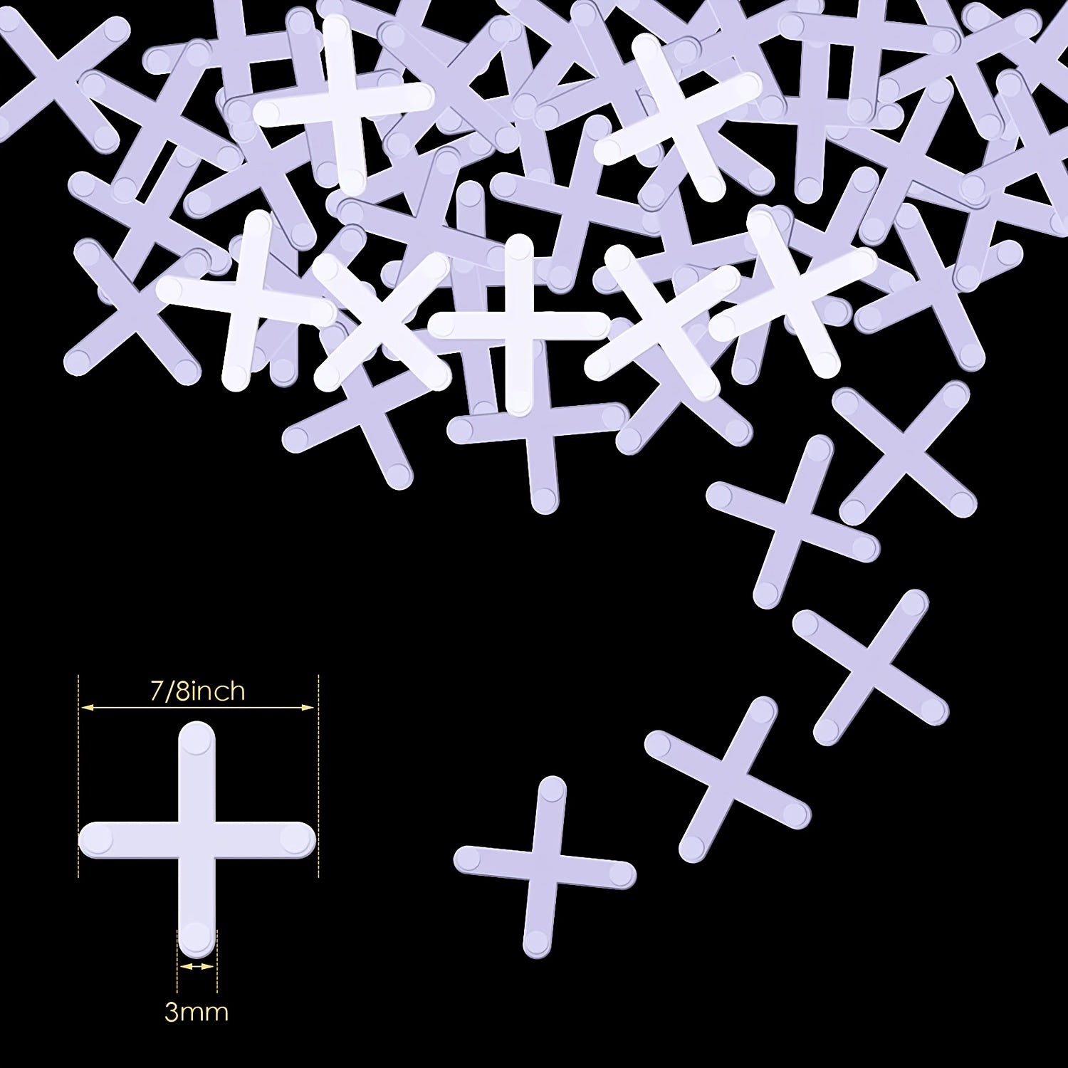100pcs 3mm Tile Spacers Levelers for Ceramic Stone Installation