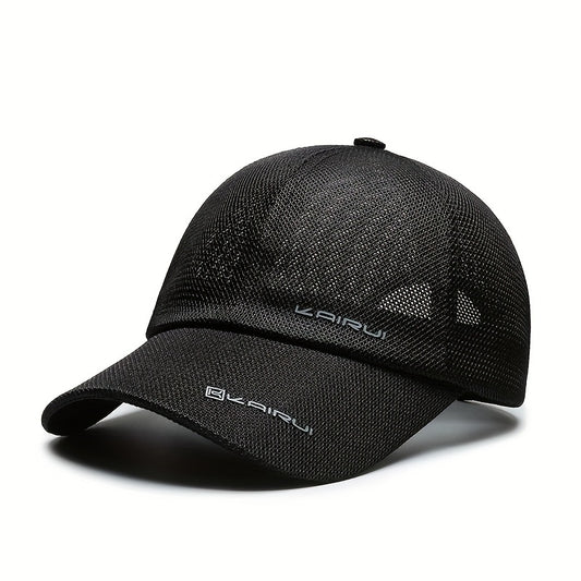 Men's Summer Sunscreen Baseball Cap Outdoor Fishing Breathable Mesh Peaked Cap