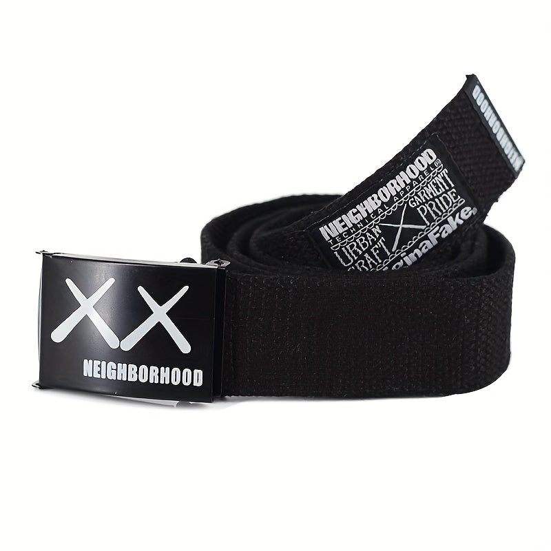 Men's XX Canvas Leather Belt, 3 1/5-inch - Can Be Tied for 20 Years