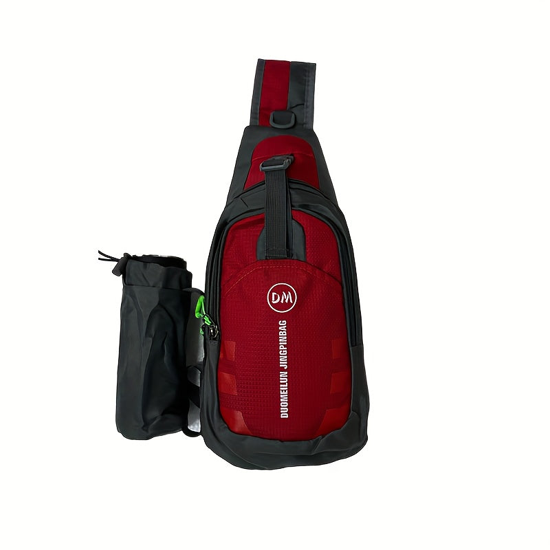 Casual Large Capacity Chest Bag with Water Bottle Holder