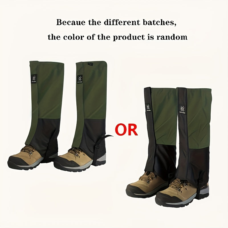 2PCS Waterproof Leg Gaiters for Hiking Walking Camping Climbing