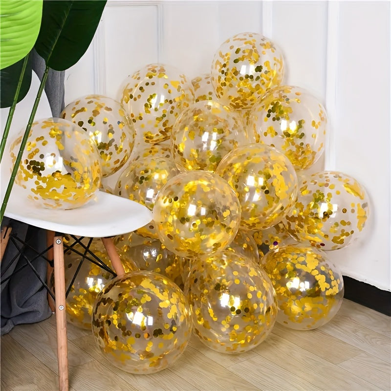 10pcs Colorful Glitter Balloons for Parties and Weddings