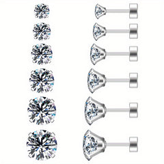 316 Stainless Steel Cartilage Studs Pair Golden Spiral Post Earrings