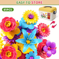 DIY Flower Arrangement Puzzle Toy Set with Storage Box