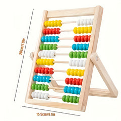Wooden Math Learning Toy Colorful Bead Puzzle Educational Gift