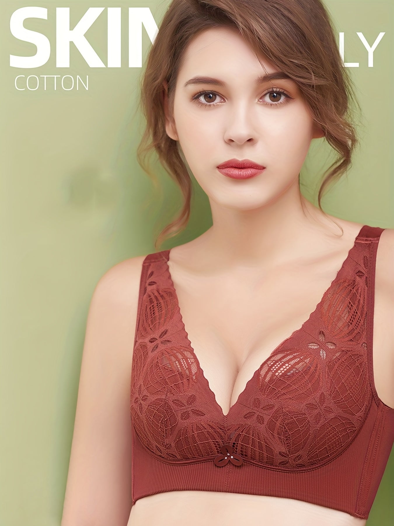 Lace Wireless Bra Breathable Push Up Lingerie