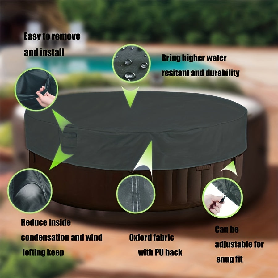 Balcony Round Hot Tub Cover Cap Waterproof