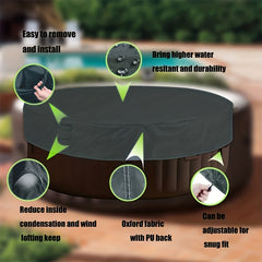 Balcony Round Hot Tub Cover Cap Waterproof