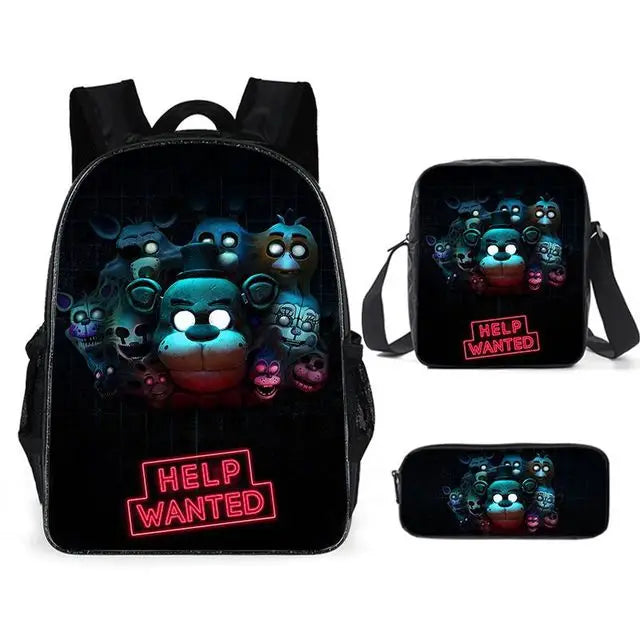 16inch FNAF Bear School Bags Kids Backpack