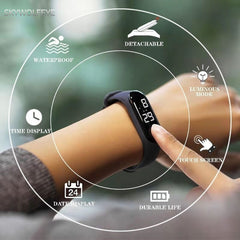 2pcs Touch LED Watch Silicone Strap Sports Bracelets
